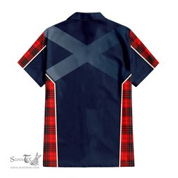 ScotsTee Shop Scottish Wemyss Modern Clan Scottish Crest and Scottish Thistle Sport Tartan Short Sleeve Shirt