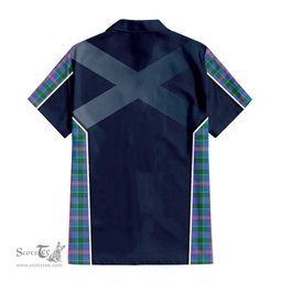 ScotsTee Shop Scottish Ralston Clan Scottish Crest and Scottish Thistle Sport Tartan Short Sleeve Shirt