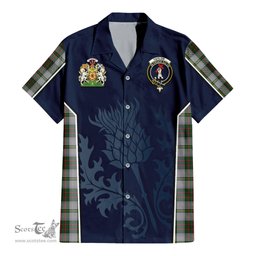 ScotsTee Shop Scottish Taylor Dress Clan Scottish Crest and Scottish Thistle Sport Tartan Short Sleeve Shirt
