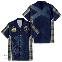 ScotsTee Shop Scottish Taylor Dress Clan Scottish Crest and Scottish Thistle Sport Tartan Short Sleeve Shirt