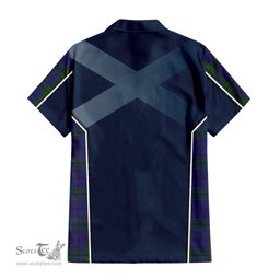 ScotsTee Shop Scottish Strachan Clan Scottish Crest and Scottish Thistle Sport Tartan Short Sleeve Shirt