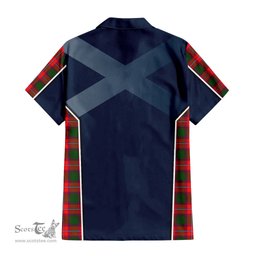 ScotsTee Shop Scottish Rattray Modern Clan Scottish Crest and Scottish Thistle Sport Tartan Short Sleeve Shirt