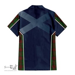 ScotsTee Shop Scottish Maxwell Hunting Clan Scottish Crest and Scottish Thistle Sport Tartan Short Sleeve Shirt