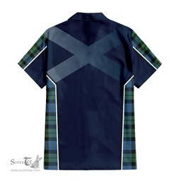 ScotsTee Shop Scottish McCoy Ancient Clan Scottish Crest and Scottish Thistle Sport Tartan Short Sleeve Shirt