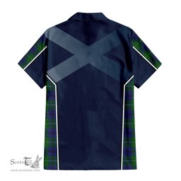 ScotsTee Shop Scottish Oliphant Clan Scottish Crest and Scottish Thistle Sport Tartan Short Sleeve Shirt