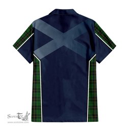 ScotsTee Shop Scottish Wallace Hunting Clan Scottish Crest and Scottish Thistle Sport Tartan Short Sleeve Shirt