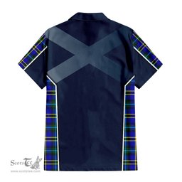 ScotsTee Shop Scottish Weir Modern Clan Scottish Crest and Scottish Thistle Sport Tartan Short Sleeve Shirt