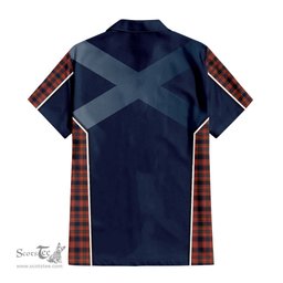 ScotsTee Shop Scottish Ogilvie (Ogilvy) Clan Scottish Crest and Scottish Thistle Sport Tartan Short Sleeve Shirt