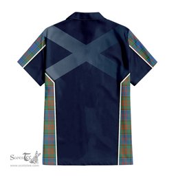 ScotsTee Shop Scottish Stewart of Appin Hunting Ancient Clan Scottish Crest and Scottish Thistle Sport Tartan Short Sleeve Shirt