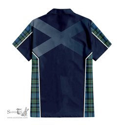 ScotsTee Shop Scottish Robertson Hunting Ancient Clan Scottish Crest and Scottish Thistle Sport Tartan Short Sleeve Shirt