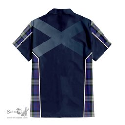 ScotsTee Shop Scottish Sinclair Dress Clan Scottish Crest and Scottish Thistle Sport Tartan Short Sleeve Shirt