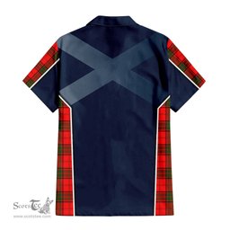 ScotsTee Shop Scottish Maxwell Modern Clan Scottish Crest and Scottish Thistle Sport Tartan Short Sleeve Shirt