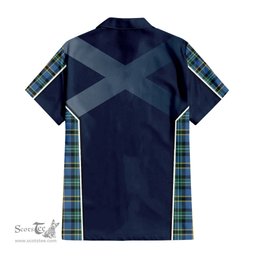 ScotsTee Shop Scottish Weir Ancient Clan Scottish Crest and Scottish Thistle Sport Tartan Short Sleeve Shirt