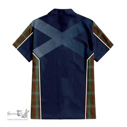 ScotsTee Shop Scottish Seton Hunting Clan Scottish Crest and Scottish Thistle Sport Tartan Short Sleeve Shirt
