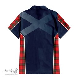 ScotsTee Shop Scottish Seton Modern Clan Scottish Crest and Scottish Thistle Sport Tartan Short Sleeve Shirt
