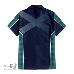 ScotsTee Shop Scottish Oliphant Ancient Clan Scottish Crest and Scottish Thistle Sport Tartan Short Sleeve Shirt
