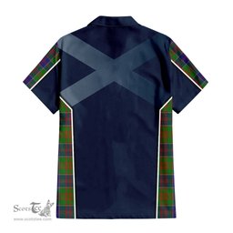 ScotsTee Shop Scottish Stewart of Appin Hunting Modern Clan Scottish Crest and Scottish Thistle Sport Tartan Short Sleeve Shirt