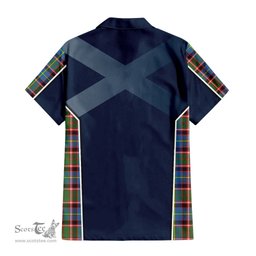 ScotsTee Shop Scottish Norvel Clan Scottish Crest and Scottish Thistle Sport Tartan Short Sleeve Shirt