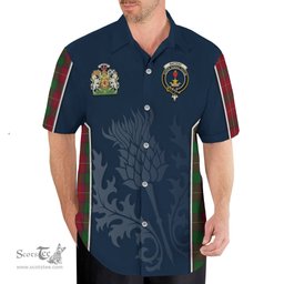 ScotsTee Shop Scottish Rattray Clan Scottish Crest and Scottish Thistle Sport Tartan Short Sleeve Shirt