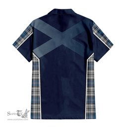ScotsTee Shop Scottish Napier Modern Clan Scottish Crest and Scottish Thistle Sport Tartan Short Sleeve Shirt