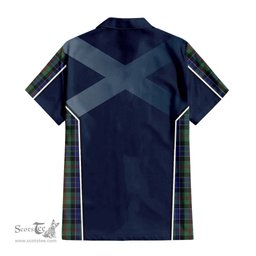 ScotsTee Shop Scottish McFadzen 02 Clan Scottish Crest and Scottish Thistle Sport Tartan Short Sleeve Shirt