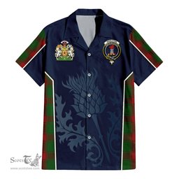 ScotsTee Shop Scottish Middleton Clan Scottish Crest and Scottish Thistle Sport Tartan Short Sleeve Shirt