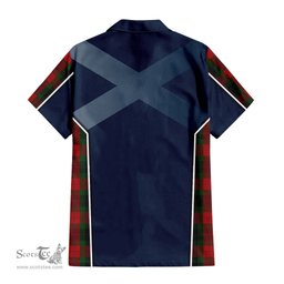 ScotsTee Shop Scottish Skene of Cromar Black Clan Scottish Crest and Scottish Thistle Sport Tartan Short Sleeve Shirt