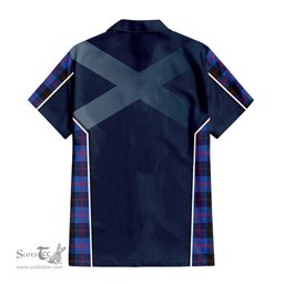 ScotsTee Shop Scottish Maule Clan Scottish Crest and Scottish Thistle Sport Tartan Short Sleeve Shirt