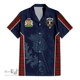 ScotsTee Shop Scottish Brodie Clan Scottish Crest and Scottish Thistle Sport Tartan Women Casual Shirt - Classic