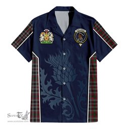 ScotsTee Shop Scottish Borthwick Clan Scottish Crest and Scottish Thistle Sport Tartan Women Casual Shirt - Classic