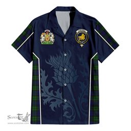 ScotsTee Shop Scottish Campbell Modern Clan Scottish Crest and Scottish Thistle Sport Tartan Women Casual Shirt - Classic