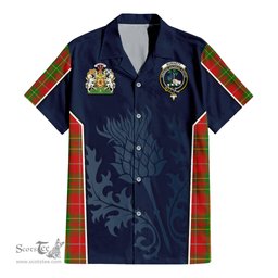 ScotsTee Shop Scottish Burnett Ancient Clan Scottish Crest and Scottish Thistle Sport Tartan Women Casual Shirt - Classic