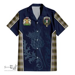 ScotsTee Shop Scottish Buchanan Dress Clan Scottish Crest and Scottish Thistle Sport Tartan Women Casual Shirt - Classic