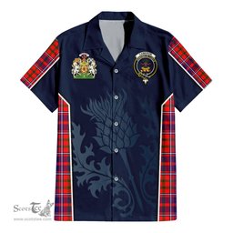 ScotsTee Shop Scottish Cameron of Lochiel Modern Clan Scottish Crest and Scottish Thistle Sport Tartan Women Casual Shirt - Classic