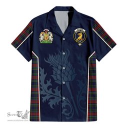 ScotsTee Shop Scottish Allison Red Clan Scottish Crest and Scottish Thistle Sport Tartan Women Casual Shirt - Classic