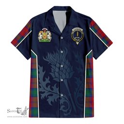 ScotsTee Shop Scottish Auchinleck Clan Scottish Crest and Scottish Thistle Sport Tartan Women Casual Shirt - Classic