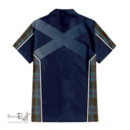 ScotsTee Shop Scottish Anderson Clan Scottish Crest and Scottish Thistle Sport Tartan Women Casual Shirt - Classic