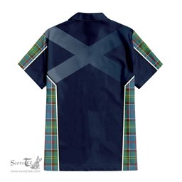 ScotsTee Shop Scottish Colville Clan Scottish Crest and Scottish Thistle Sport Tartan Women Casual Shirt - Classic