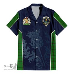 ScotsTee Shop Scottish Don Clan Scottish Crest and Scottish Thistle Sport Tartan Women Casual Shirt - Classic
