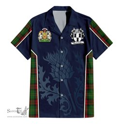 ScotsTee Shop Scottish Blackstock Hunting Clan Scottish Crest and Scottish Thistle Sport Tartan Women Casual Shirt - Classic