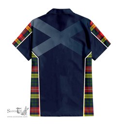 ScotsTee Shop Scottish Dewar Clan Scottish Crest and Scottish Thistle Sport Tartan Women Casual Shirt - Classic