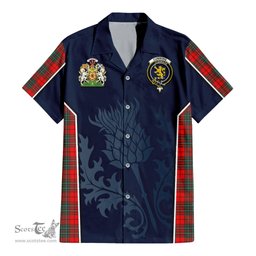 ScotsTee Shop Scottish Cumming Modern Clan Scottish Crest and Scottish Thistle Sport Tartan Women Casual Shirt - Classic