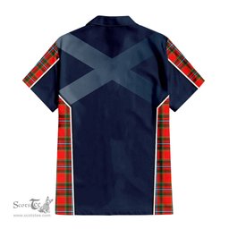 ScotsTee Shop Scottish Drummond of Perth Clan Scottish Crest and Scottish Thistle Sport Tartan Women Casual Shirt - Classic