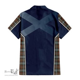 ScotsTee Shop Scottish Ferguson Weathered Clan Scottish Crest and Scottish Thistle Sport Tartan Women Casual Shirt - Classic