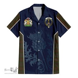ScotsTee Shop Scottish Gray Clan Scottish Crest and Scottish Thistle Sport Tartan Women Casual Shirt - Classic