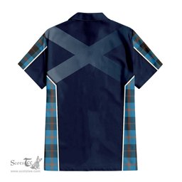 ScotsTee Shop Scottish Garden Clan Scottish Crest and Scottish Thistle Sport Tartan Women Casual Shirt - Classic