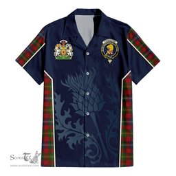 ScotsTee Shop Scottish Forrester or Foster Clan Scottish Crest and Scottish Thistle Sport Tartan Women Casual Shirt - Classic