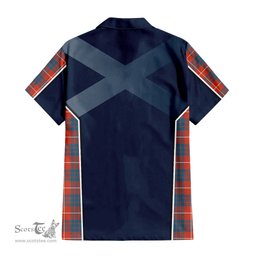 ScotsTee Shop Scottish Hamilton Ancient Clan Scottish Crest and Scottish Thistle Sport Tartan Women Casual Shirt - Classic