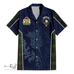 ScotsTee Shop Scottish Cunningham Hunting Clan Scottish Crest and Scottish Thistle Sport Tartan Women Casual Shirt - Classic