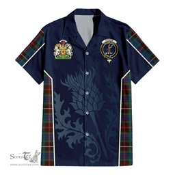 ScotsTee Shop Scottish Fraser Hunting Ancient Clan Scottish Crest and Scottish Thistle Sport Tartan Women Casual Shirt - Classic